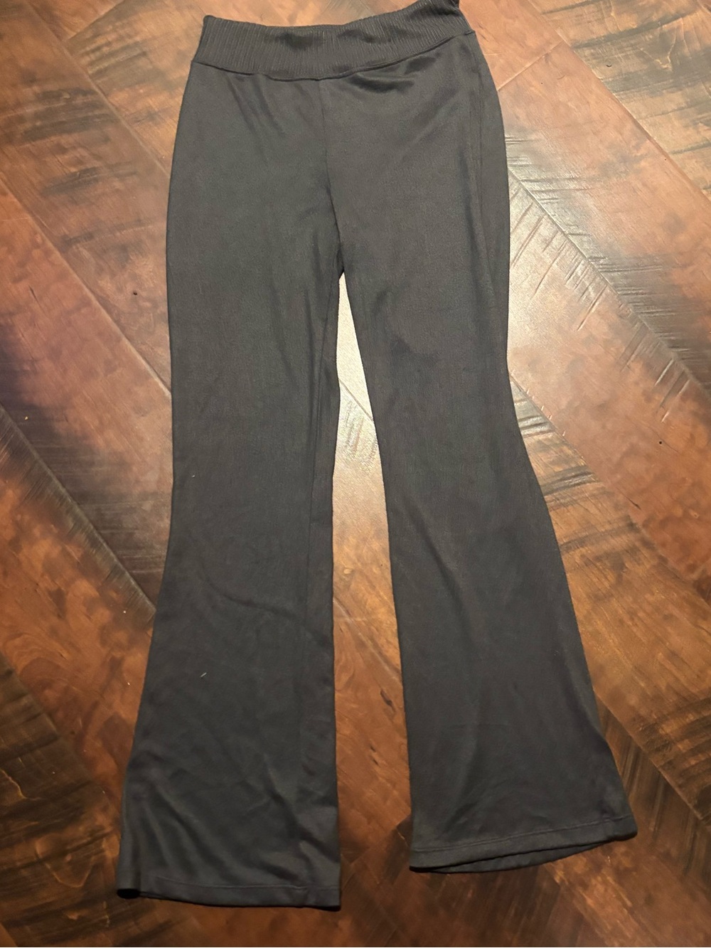 Derek Heart Black Boot Cut Ribbed Waist Pants